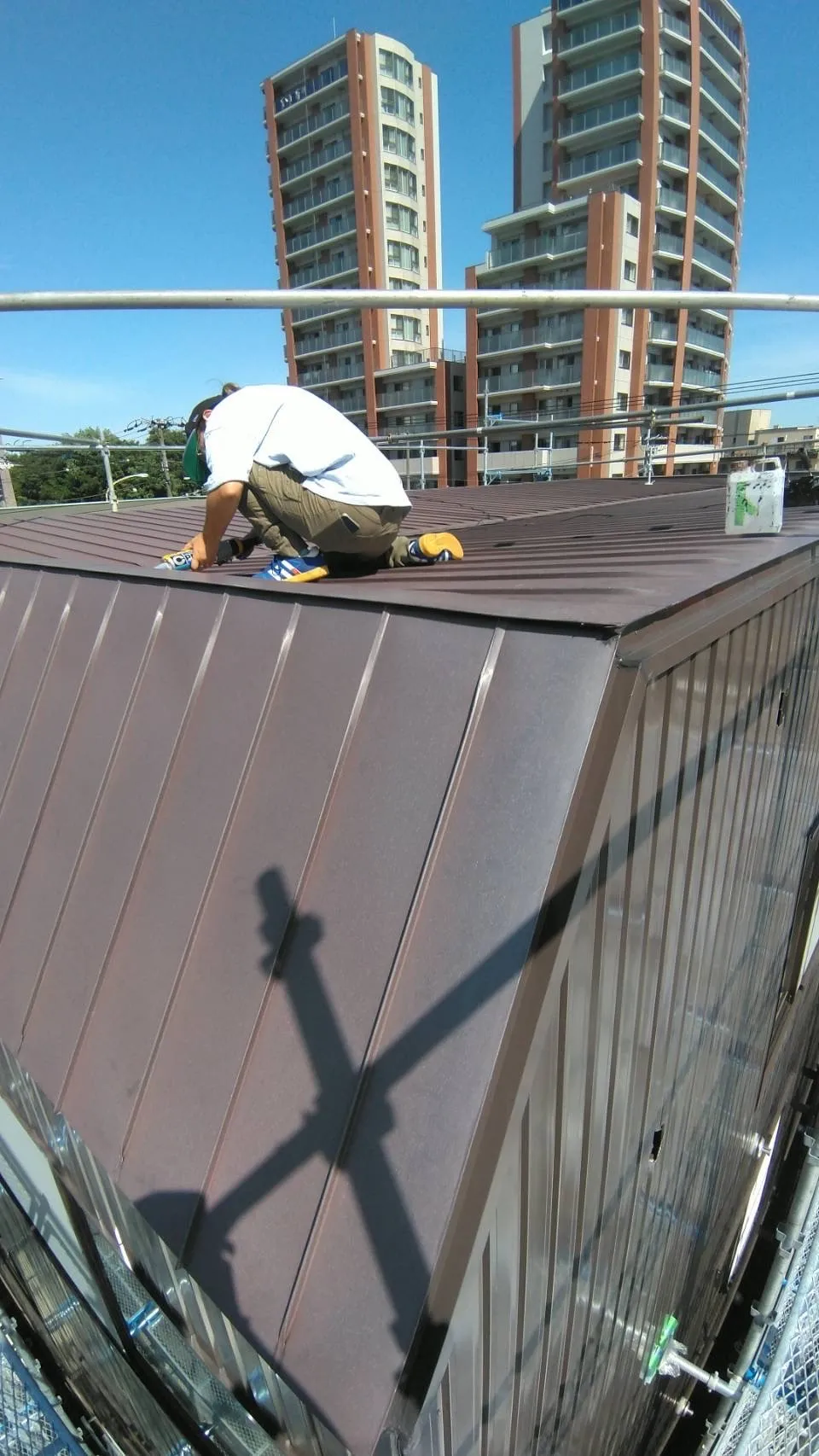 白石区　集合住宅屋根塗装工事